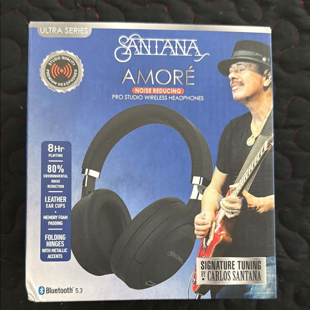 Santana Amore Pro Studio Wireless Headphones - Black